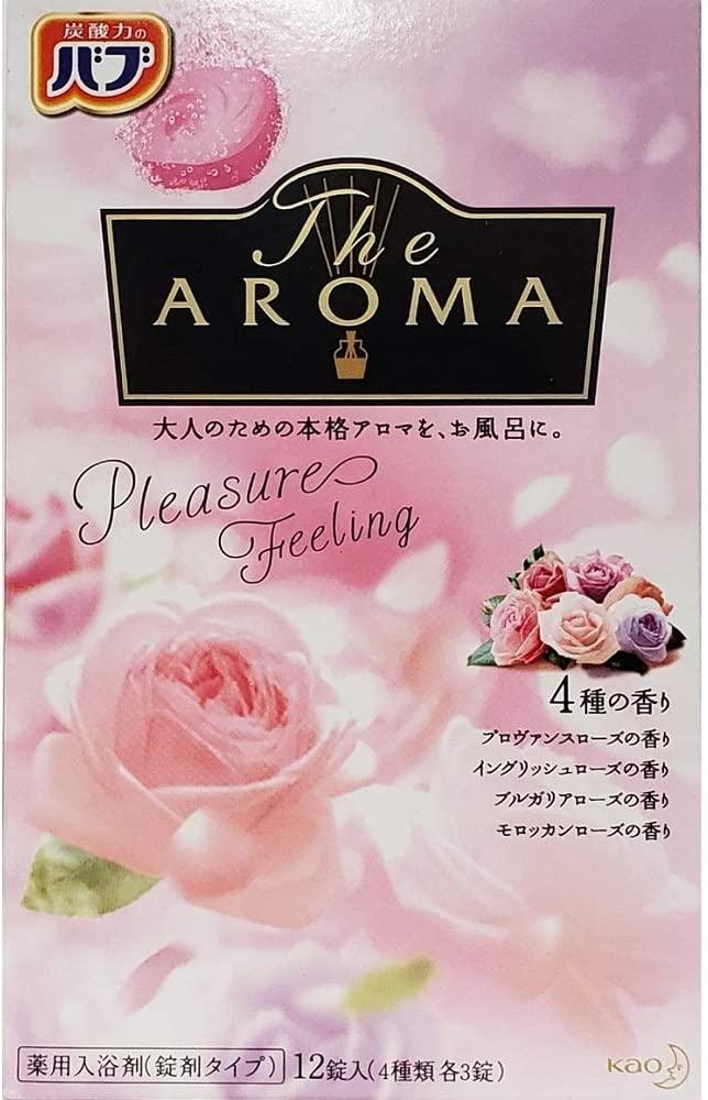 КАО Bub The Aroma Pleasure Feeling шипучі таблетки для прийняття ванни, 4 різних аромату троянди 12х40 г