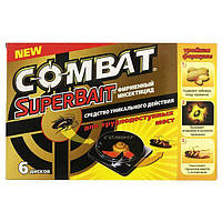 Ловушка для тараканов, муравьев и клопов Combat SuperBait (Комбат) (6 дисков)