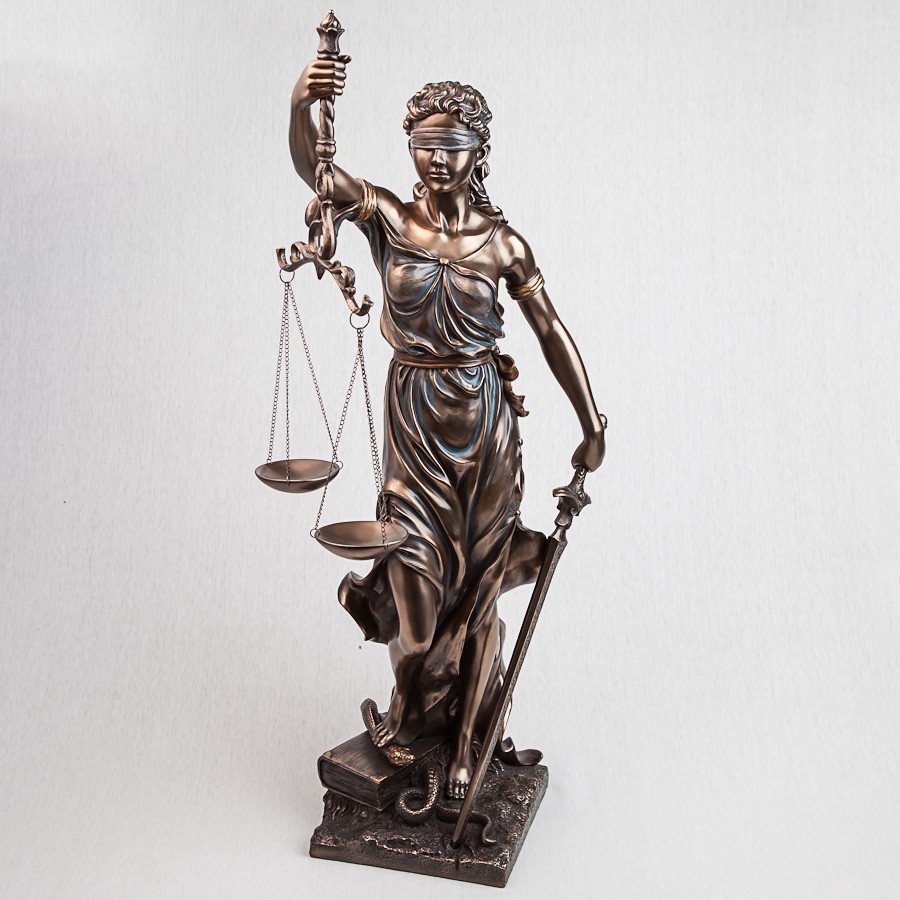 Статуетка для підлоги Veonese Богиня правосуддя Феміда 75 см 72919 полістоун покритий бронзою, фото 1
