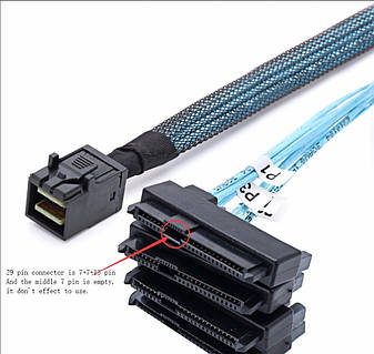 小物 sa! Mini SAS на SAS Sata кабель шнур 12 Гбіт/с адаптер SFF-8643