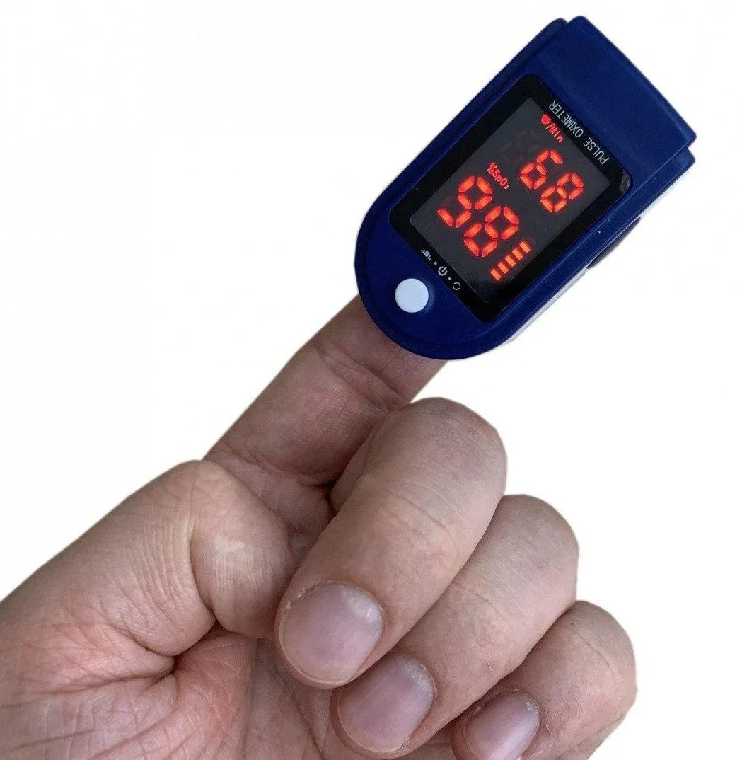 Пульсоксиметр для вимірювання сатурації і пульсу, червона індикація