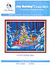 Набір для вишивання за нанесеною на канву схемою "Christmas lights". AIDA 14CT printed, 44*35 см, фото 3