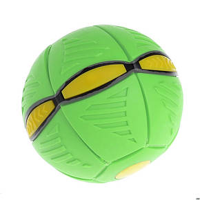 Складаний ігровий м'ячик Flat Ball Disc складаний м'яч-трансформер для активних ігор на природі та вдома зелений, фото 1