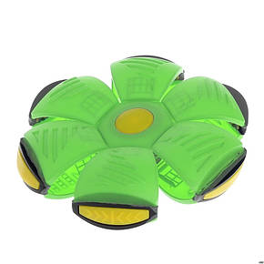 Складаний ігровий м'ячик Flat Ball Disc складаний м'яч-трансформер для активних ігор на природі та вдома зелений, фото 3