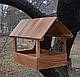 Дерев'яна годівниця для птахів Виготовлена з дубової дошки. - фото 2 - id-p1518786843