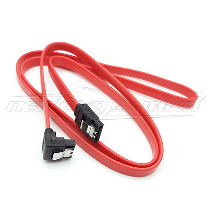 Кабель SATA-DATA 3.0 для HDD, 1.0 м кутовий із засувками, фото 1