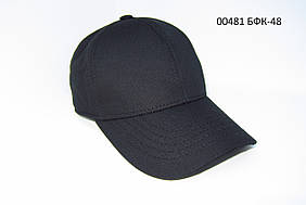 Бейсболка котонова осіння на флісі чорна DaVaNi 00481