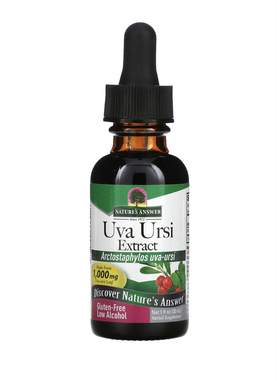 Nature's Answer, Uva Ursi Extract, Екстракт Уви Урсі, з низьким вмістом спирту, 1000 мг, 1 унція BX831