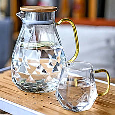 Чашка з алмазним гравіруванням 320мл з золотистою ручкою, фото 3