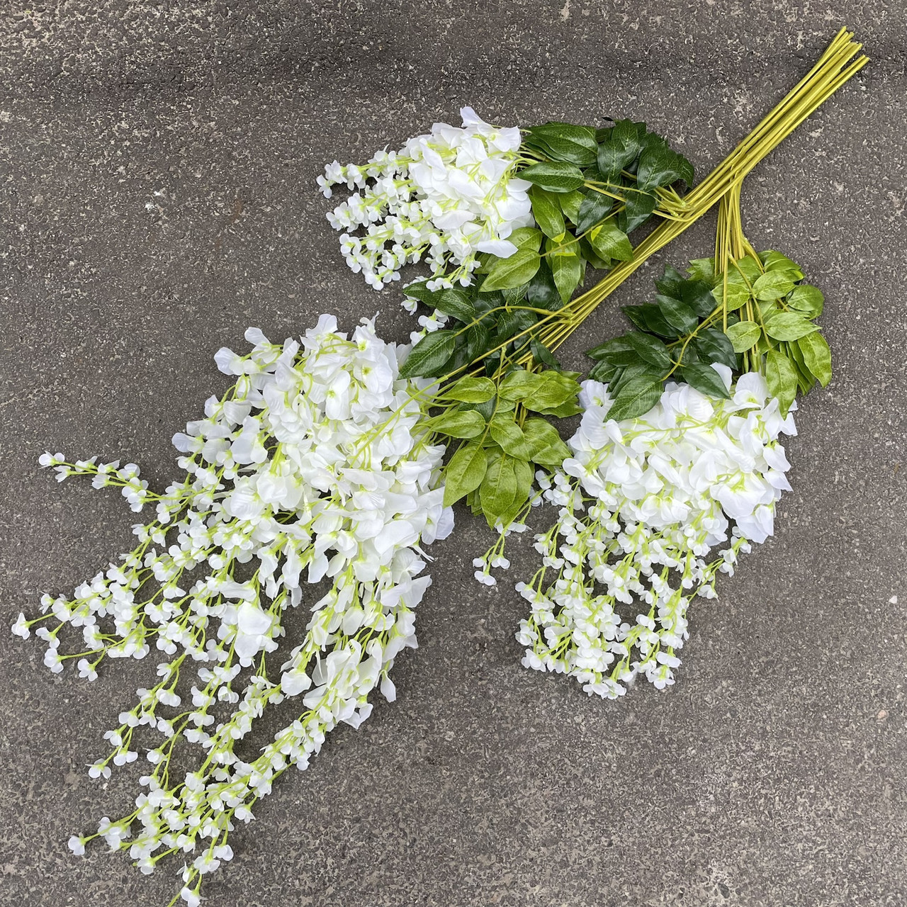 Гілка гліцинії звисають. Біла 120 см за 12 шт, фото 1