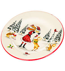 Новорічні тарілки "Дід Мороз у лісі", Польща