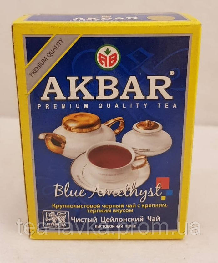 Чай Akbar Акбар чорний цейлонський Блакитний Аметист Blue Ametist 100 г