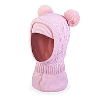 Зимняя шапка-шлем для девочки TuTu арт. 3-005773 (48-52, 52-56) 48 - 52 см, Розовый