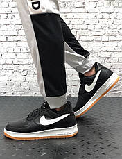 Чоловічі кросівки Nike Air Force 1 Low 07 Black White Gum (с мехом) CI0057-002, фото 4