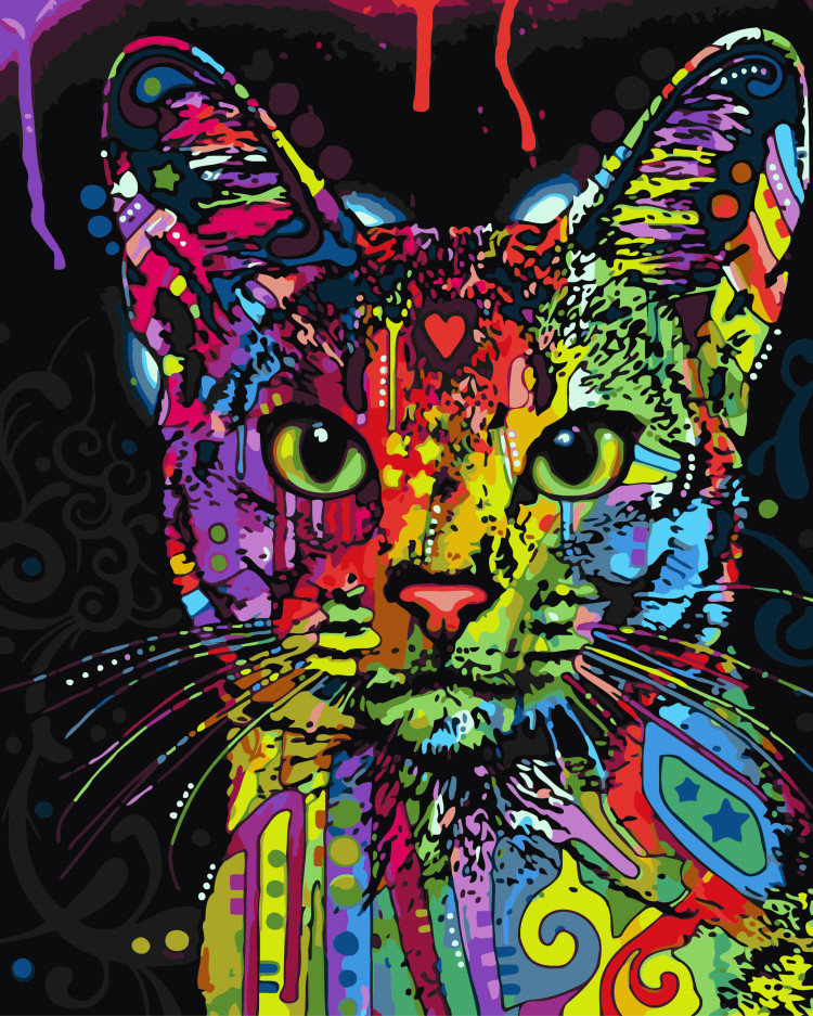 Картина по номерам BrushMe Премиум "Абиссинская кошка" 40х50см PGX9868 - фото 1 - id-p1518828105