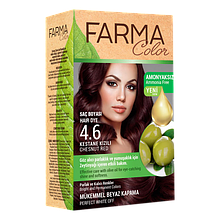 Крем-фарба для волосся без аміаку Farma Color 4.6 Червоний каштан Farmasi