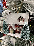 Будиночки червоні в снігу 12cm Goodwill (ціна за 1 штуку), фото 4