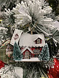 Будиночки червоні в снігу 12cm Goodwill (ціна за 1 штуку), фото 5