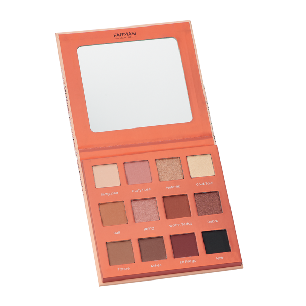 Палетка тіней 12 кольорів Glam Up Make Up Farmasi