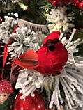 Ялинкова іграшка пташка красна на кліпсі 8,5 cm Goodwill (ціна за 1 штуку), фото 7