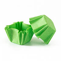 Паперова форма для цукерок квадратна (20х20) зелена (100 шт)