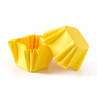 Паперова форма для цукерок квадратна (20х20) жовта (100 шт)