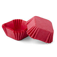 Паперова форма для цукерок квадратна (40х40, h=22) червона (100 шт)