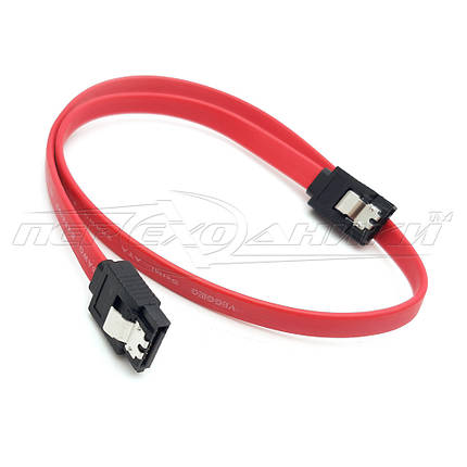 Кабель SATA-DATA 3.0 для HDD, 0.5 м, прямий із засувками, фото 1