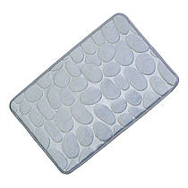 Килимок для ванної противоскользящий на гумовій основі сірий