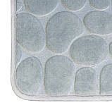 Килимок для ванної протиковзкий на гумовій основі, сірий, фото 3