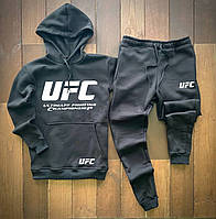 Спортивный костюм мужской черный теплый UFC | Комплект Худи + штаны ЛЮКС качества