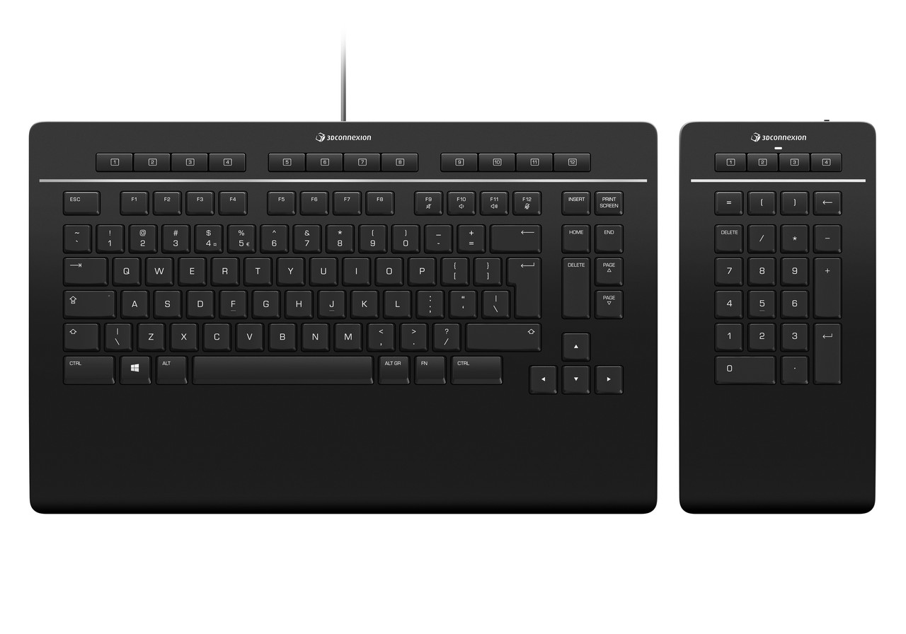 Клавіатура 3Dconnexion Keyboard Pro with Numpad, US-International (QWERTY) (3DX-700092)