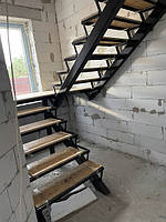 Лестница на металлическом каркасе под отделку изготовление и монтаж
