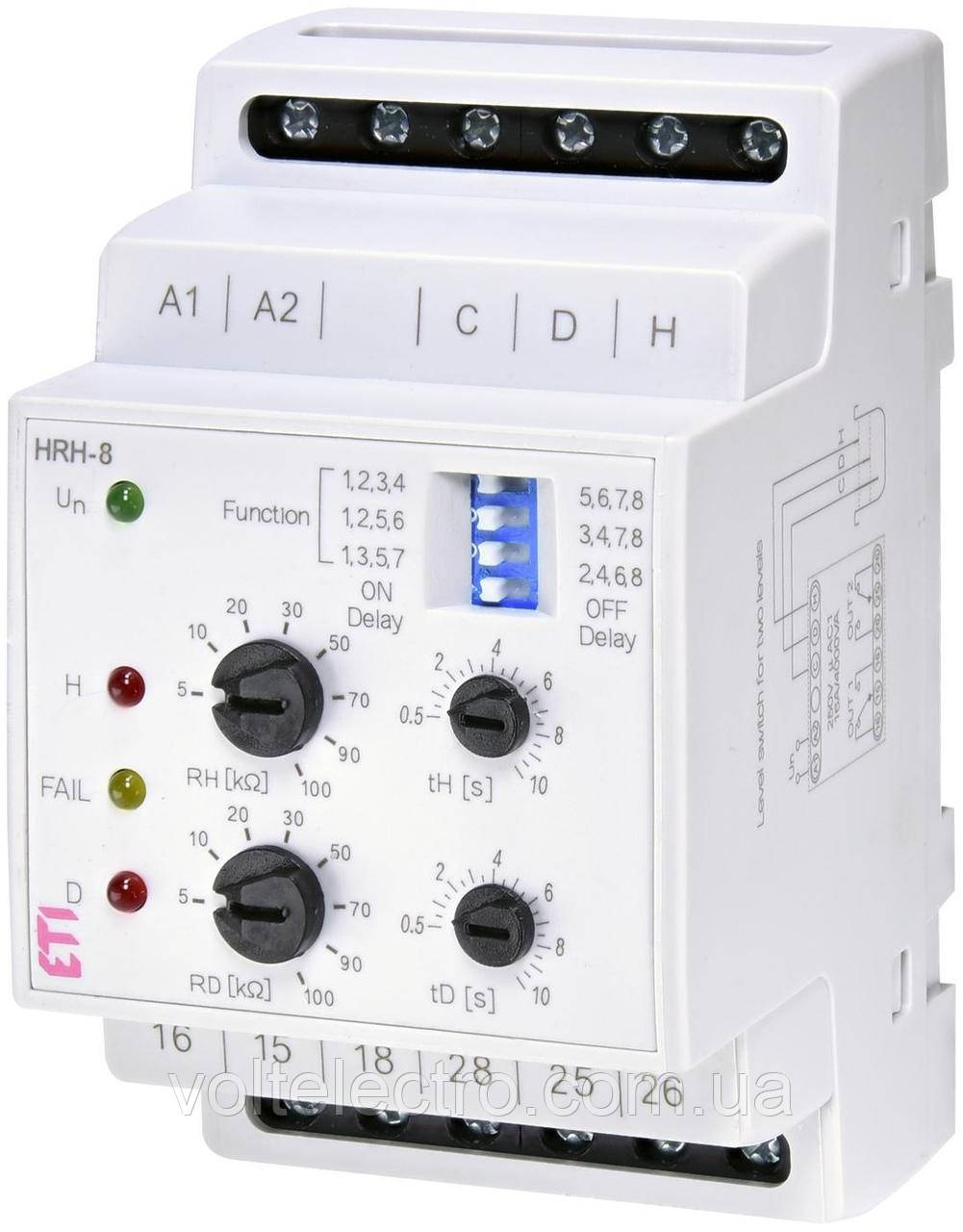Реле контролю рівня рідини ETI HRH-8 230V (2x16A_AC1)