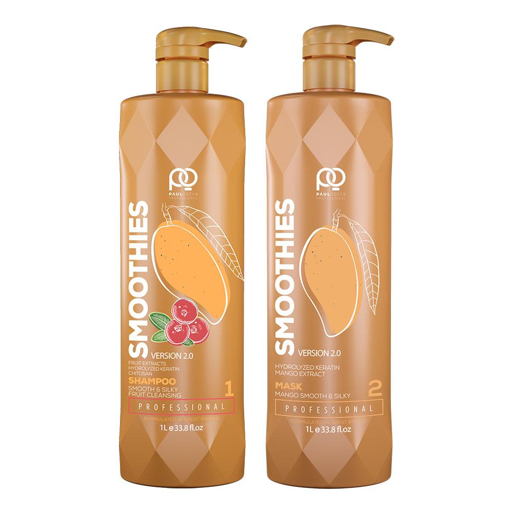 Кератин для волосся Paul Oscar Smoothies Version 2.0 Mango Smooth Silky набір 2х1000 мл