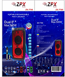 Колонка акумуляторна ZPX ZX-7785 partybox з радіомікрофоном (200W/USB/BT/FM/TWS), фото 4
