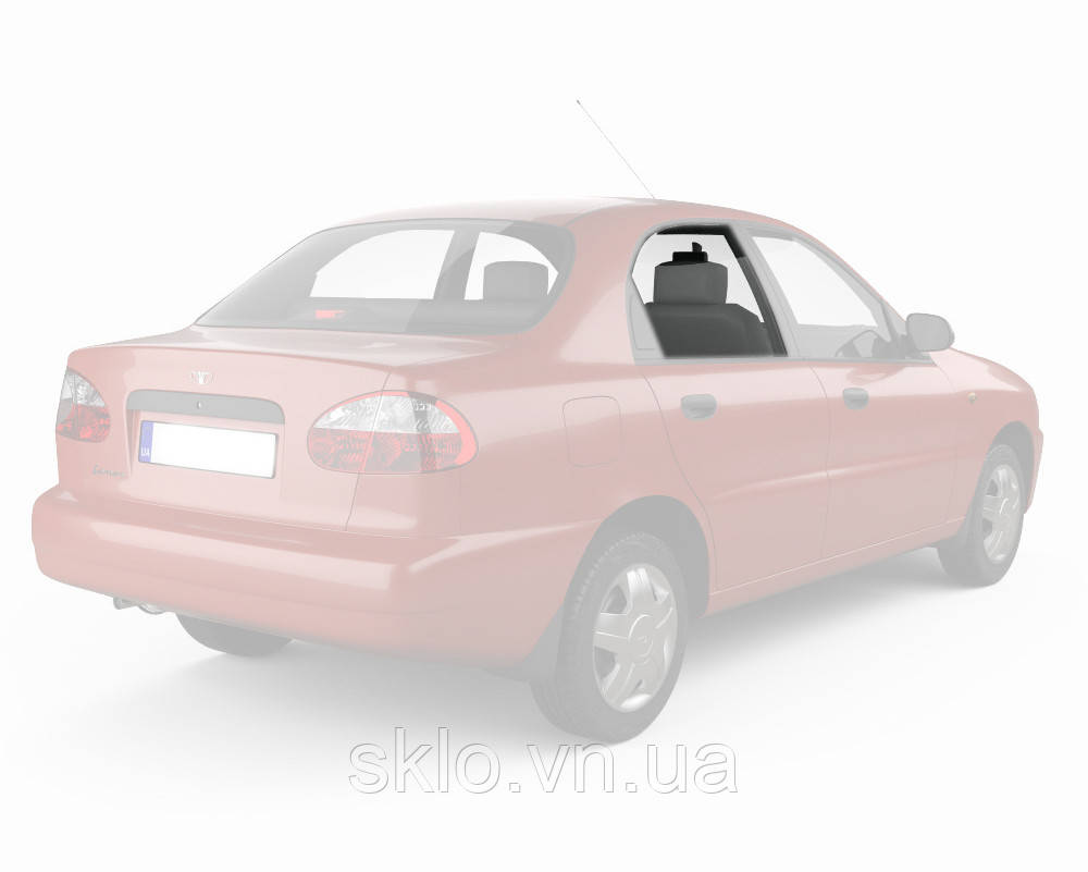 Бокове скло Daewoo Lanos/Sens (97-) Заднє Дверне опускне Праве (Деу Ланос/Сенс)