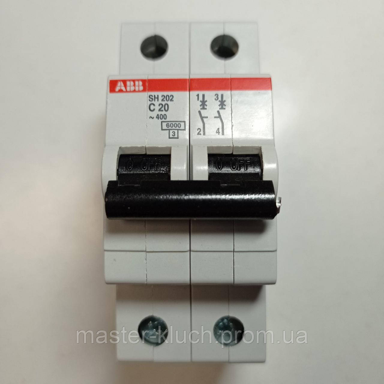 Автоматический выключатель АВВ 20А SH202 С20 - фото 2 - id-p5720438
