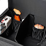 Сумка-Органайзер бокс в багажник автомобіля від Carbag Чорний з сірою ниткою, фото 5