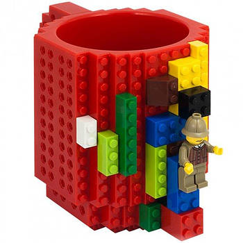 Кружка конструктор лего  (350 мл) / Чашка конструктор в стилі LEGO Червоний