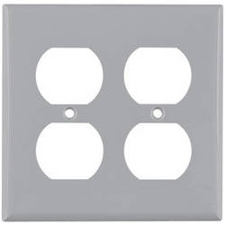 Накладка для розеток американського стандарту (дві подвійні, колір — білий)