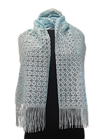 Женский шарф фатиновый 170*50 голубой