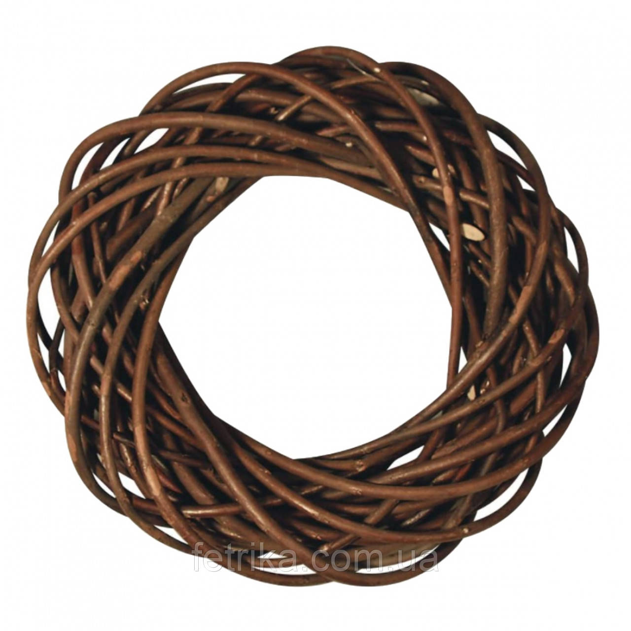 Декоративний вінок Yes! Fun ротанговий коричневий, d-25 см, фото 1