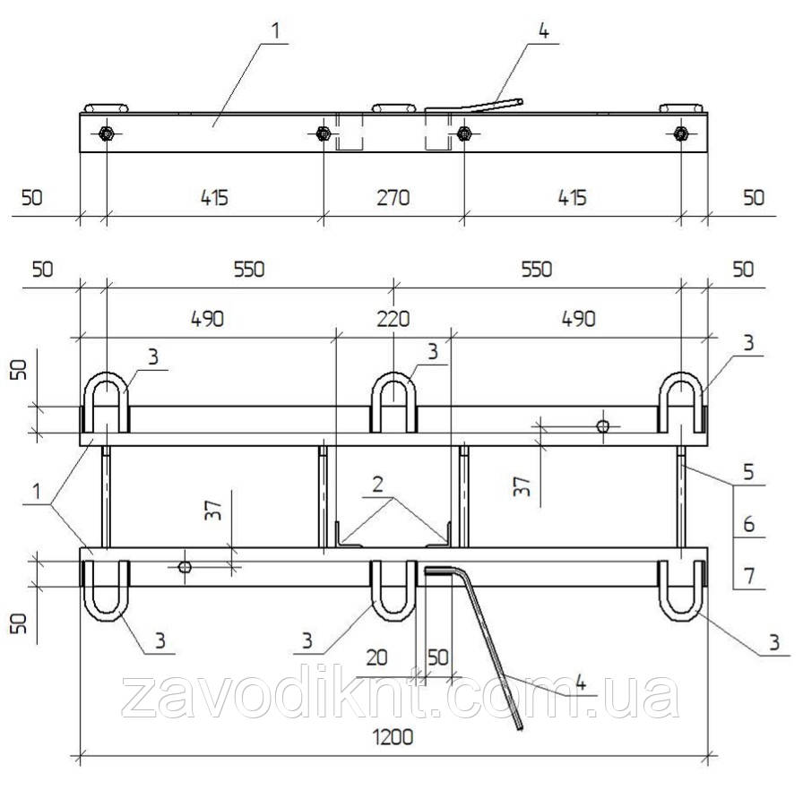 Траверсу гарячеоцинкована ТМз212, фото 1