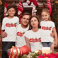 Футболки новорічні Фемілі Лук Family Look для всієї родини "Merry christmas" Push IT