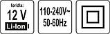 Зарядний пристрій для акумуляторів Li-Ion 12 від електромережі 230 В Yato YT-82912 (Польща), фото 3