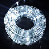 Світлодіодна гірлянда дюралайт LED 10 метрів Xmas Rope Light Білий, фото 3