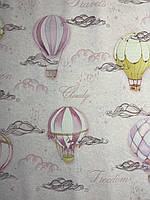 Обои для стен детские НЕБО фабрика Vinil Украина метровые флизелиновые ЭШТ 3-1537 воздушные шары розовые