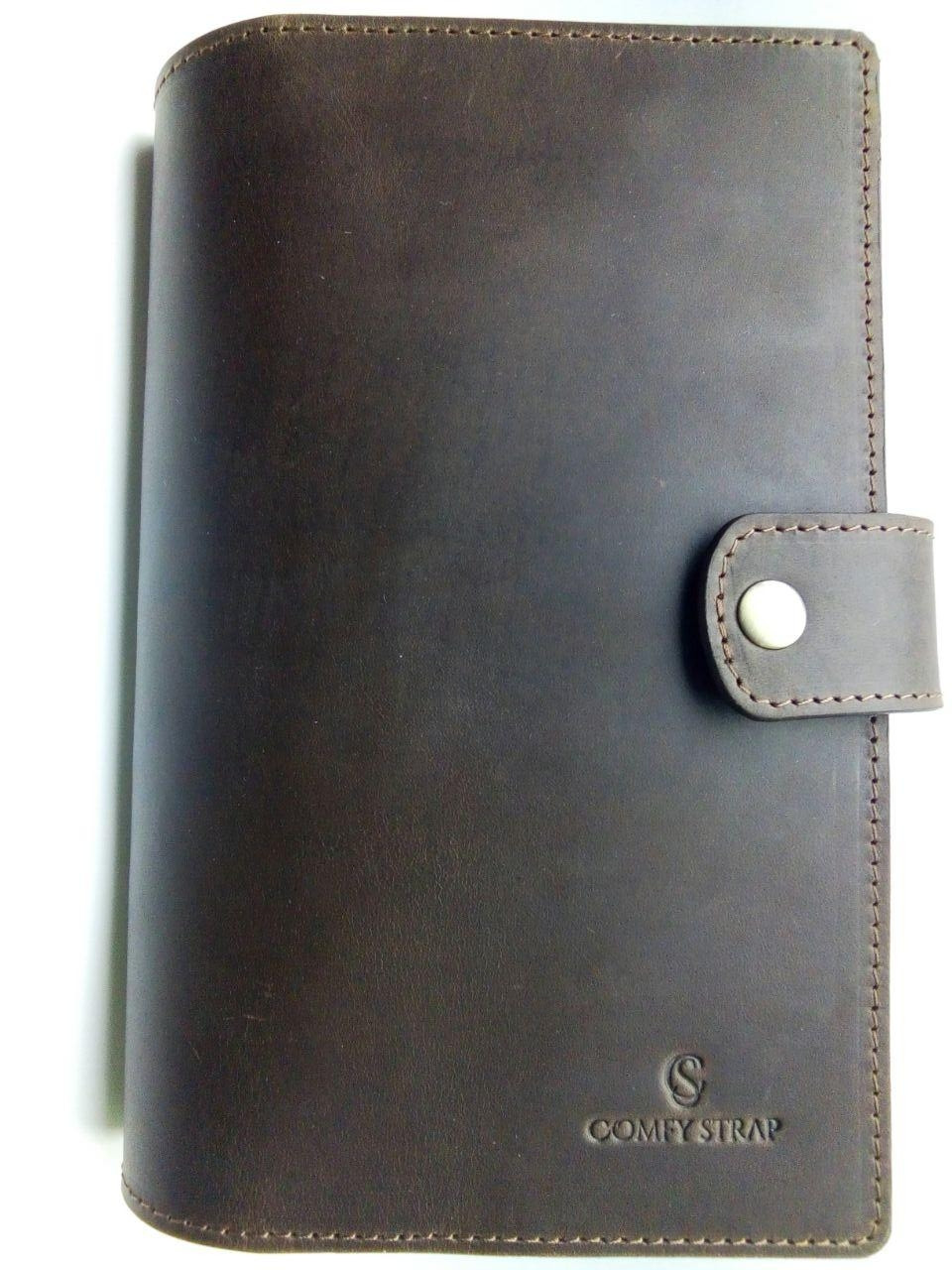 Шкіряна обкладинка А5 для щоденника COMFY STRAP ручної роботи