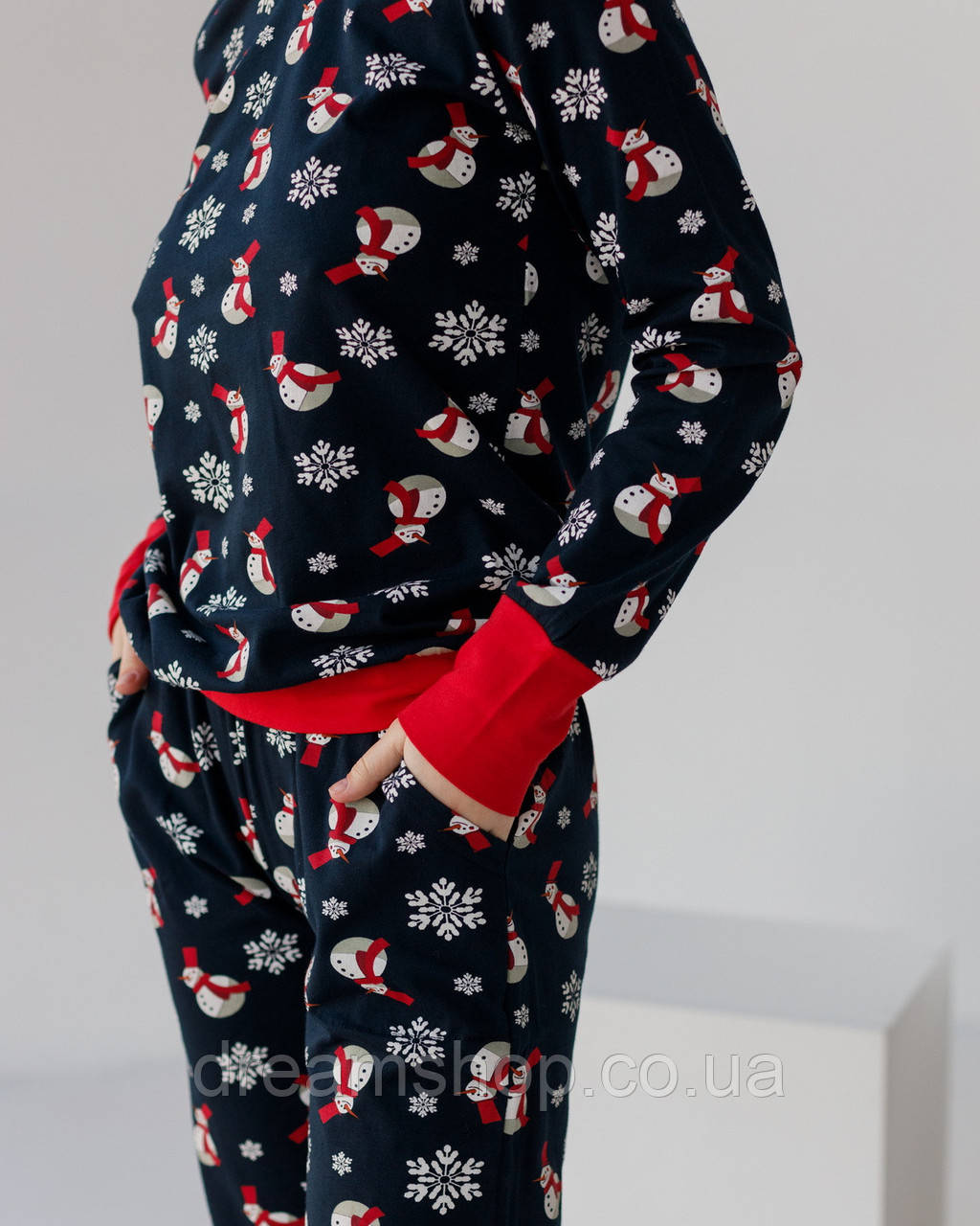 :Женская пижама со штанами - маленькие снеговики - фото 3 - id-p1519177828